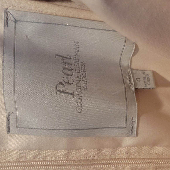 Strapless Short Evening Gown/Dress,Excellent Condition, sz.4,Peach chiffon - Picture 2 of 6